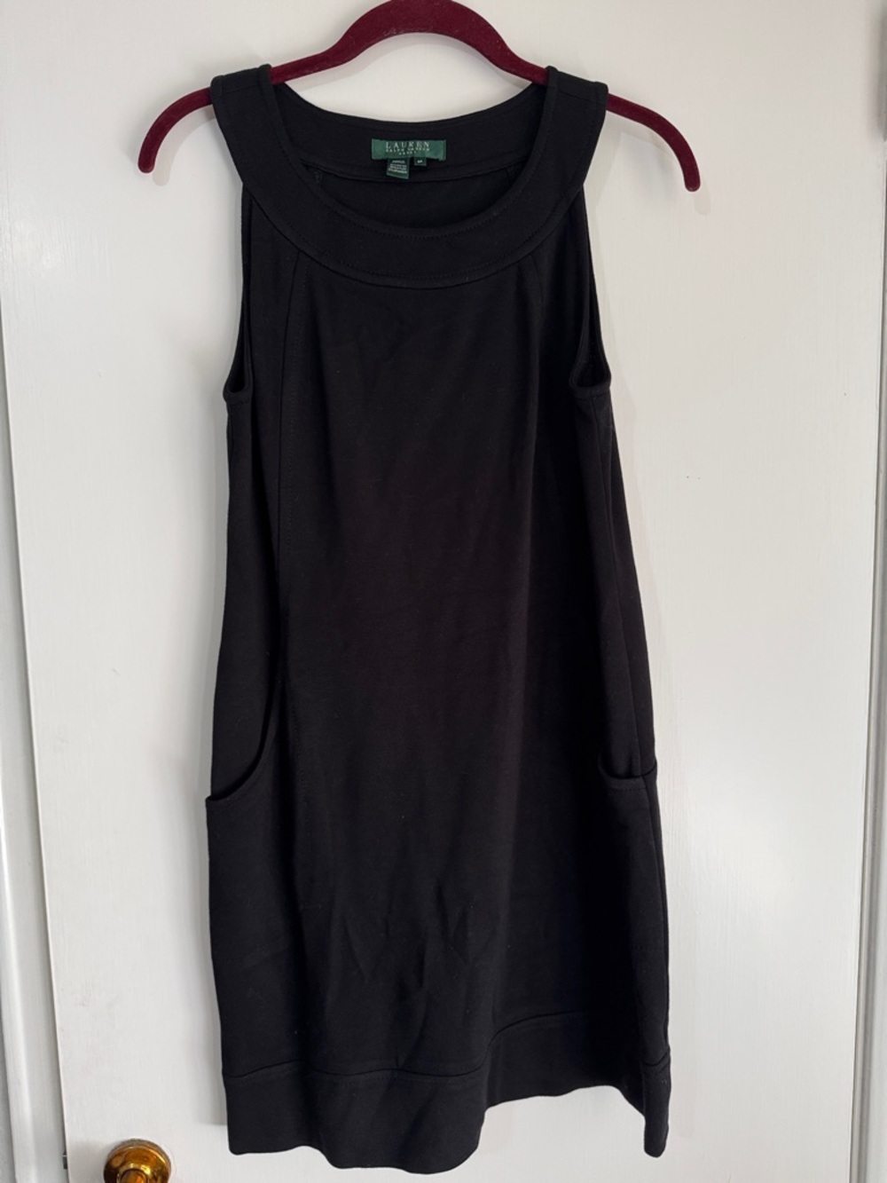 Lauren Ralph Lauren Black Sleeveless Dress with Pockets